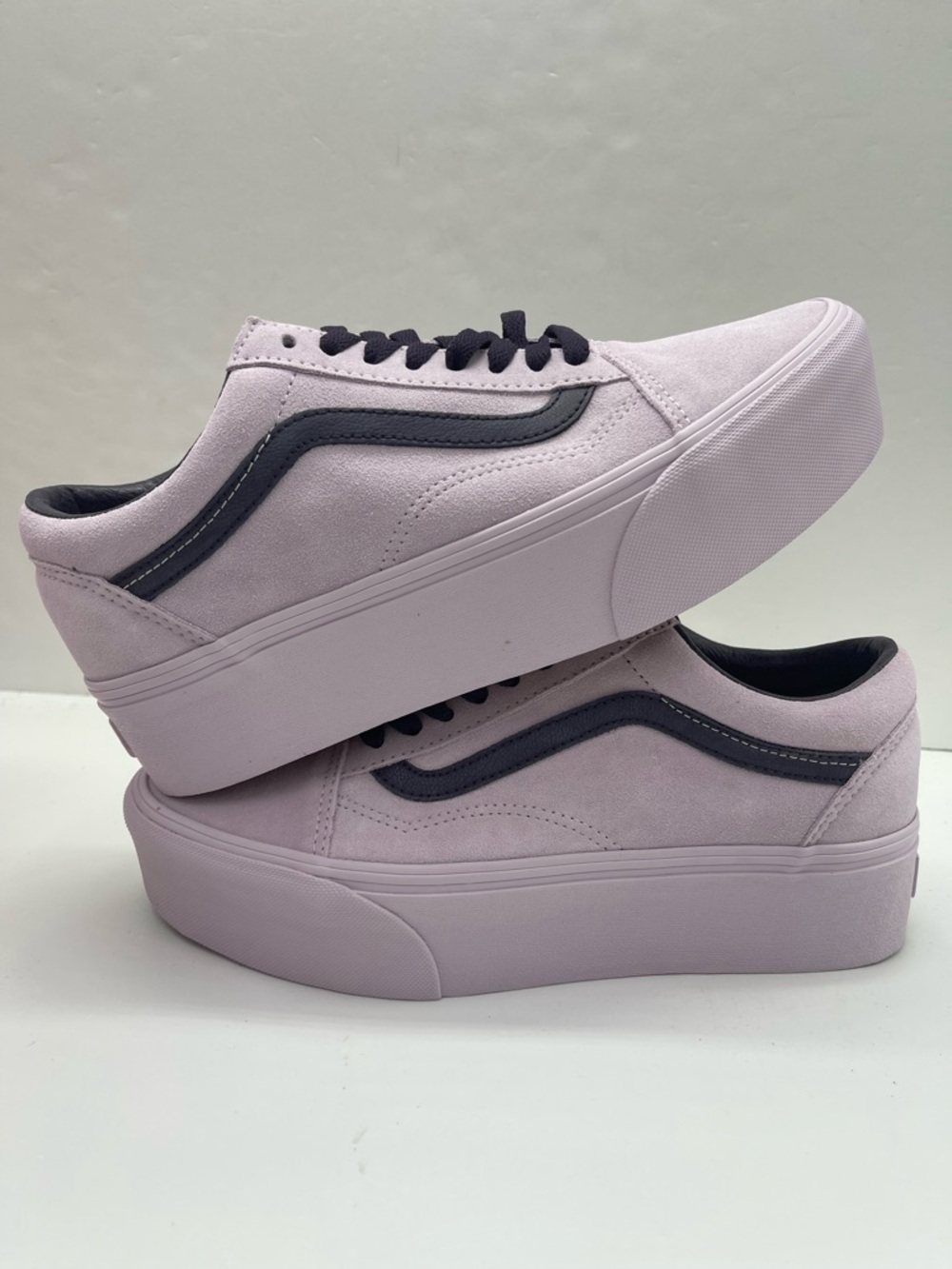 Vans Old Skool Stackform Platform Suede Lavender Sneakers VN0009PZLAE NIB - Picture 11 of 16